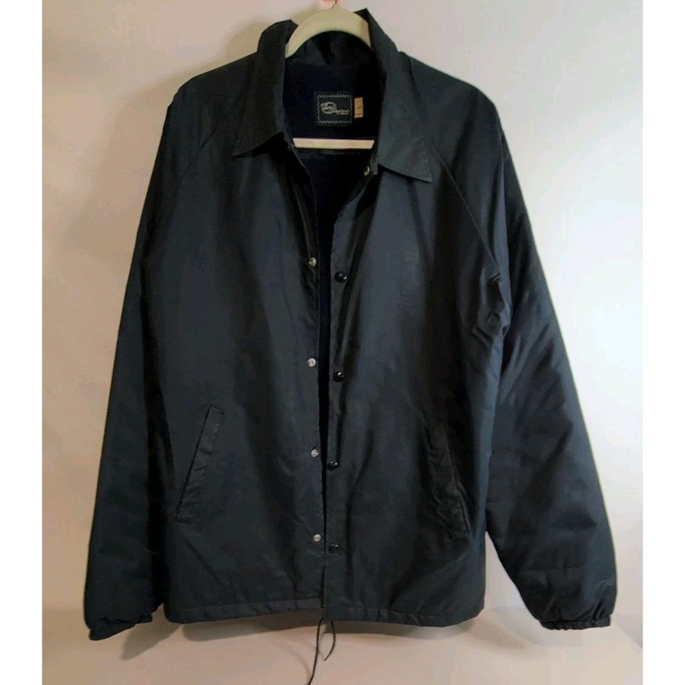 Vintage Artex Men's Navy Blue Windbreaker Jacket Sz L ‎ Faded Symbol USS Haleaka